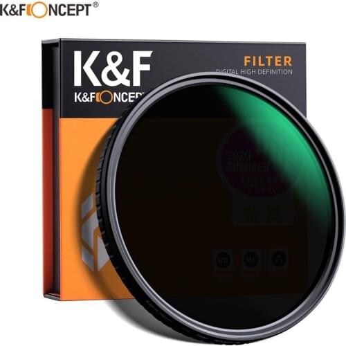 K&F 82mm ND2-ND32Fader ND Filter Lens Neutral Density Variable Multiple Layer Nano Coated sony Nikon Canon camera body