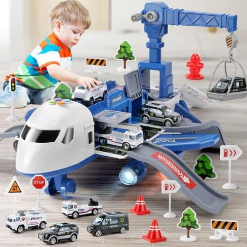 Airplane Toy, Kids Airplane Toys for 3 4 5 6 Year Old Boys Girls Toddlers, Aircraft Vehicle Play Set with 4 Vehicles