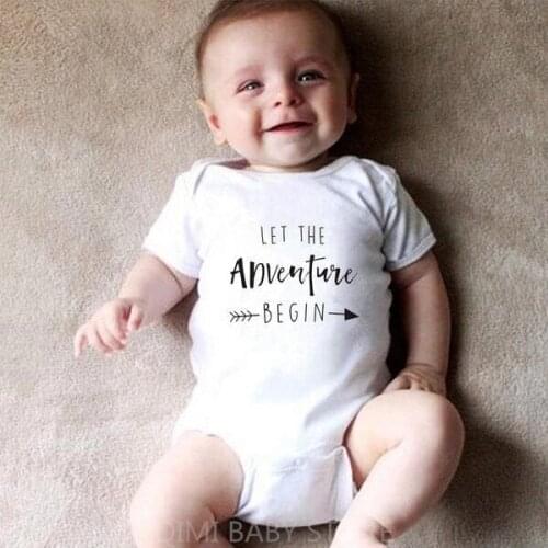 Let The Adventure Begin Baby Onesie Pregnancy Announcement Onesie Clothing Baby Boys Girls Bodysuit Jumpsuit Clothes Outfits