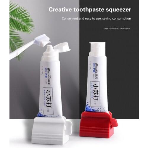 Multifunction Toothpaste Tube Squeezer Toothpaste Squeezer Toothpaste Seat Holder Stand Rotate Toothpaste Dispenser for Bathroom
