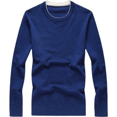 Casual Solid Color Pullover Men Autumn Winter Classic Style O Neck knitted Sweater Men Plus Size 6XL 7XL 8XL Mens Wool Sweaters