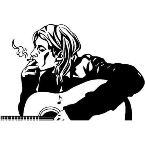 Kurt Cobain Smoker Singer Car Window Bumper Vinyl Decal JDM Sticker Handsome And Cool Stickers17.8CM x11.9