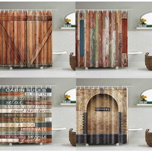 Wall Hanging Bath Screens Geometric Shower Curtain Bathroom Waterproof Bath Screens Christmas Decor Multi-size Shower Curtain