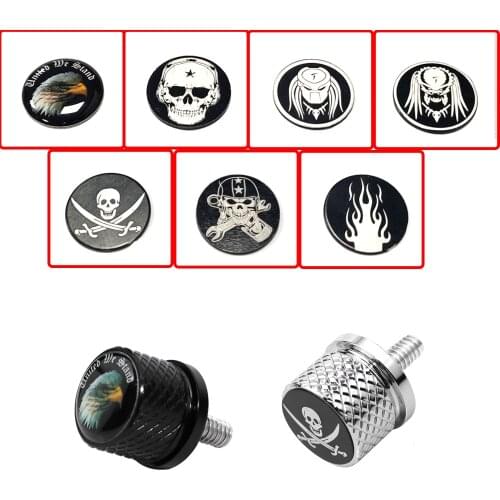 Stainless Knurled Fender Seat Bolt Screw 1/4"-20 Thread For Harley Davidson