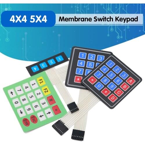 New 4 12 16 20 Key 4*4 Membrane Switch Keypad 1x4 3x4 4x4 4*5 Matrix Array Matrix keyboard for arduino smart car