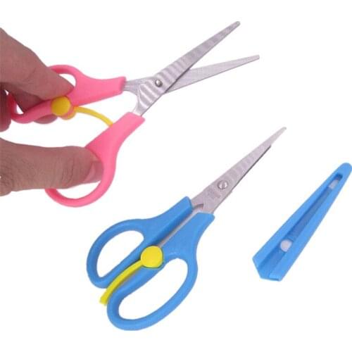 Handicraft shear cut craft DIY Kindergarden Child Student Household Scissor School Snip Safety Office Stationary Kid paper