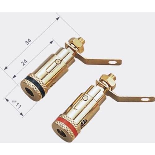 Wholesale 400pcs/lot Binding Post Speaker Terminal Spring Cable HIFI Audio Amplifier with gold plated NCT005