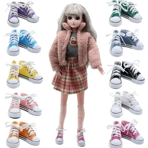 1/3 Doll Shoes 7.5cm Canvas Shoes for BJD Doll Fashion Mini Shoes for Russian DIY Handmade Dolls Accessories Dolls GIfts