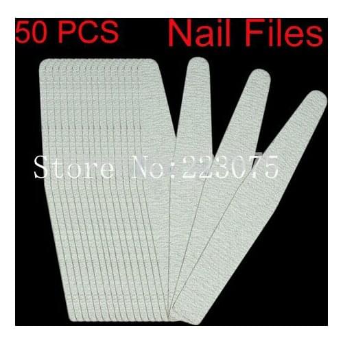 DIY Professional 50 Pcs Nail Art Sanding File Buffer Buffing Rhombus Manicure Tool gray