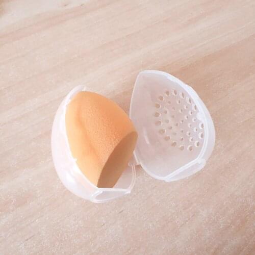 Empty Makeup Sponge Storage Box Drying Plastic Egg Shaped Cosmetics Puff Organizer Portable Blender Holder Stand Makeup Tool