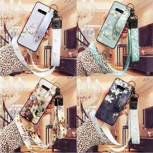 For Samsung Galaxy Note 10 Lite 8 9 Plus Pro M30S M30 M20 M10 M40 J6 J4 A6 Plus A8 A7 A9 2018 TPU Wrist Strap Case With Lanyards