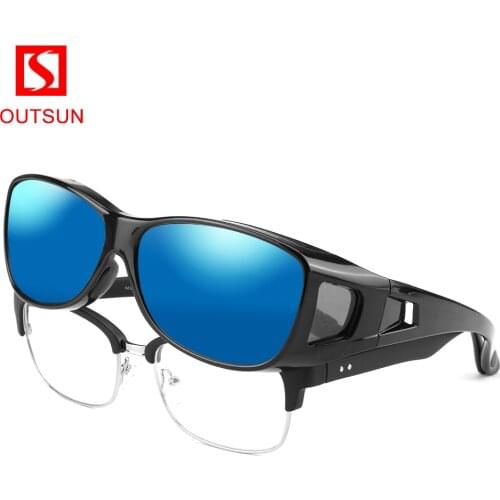 OUTSUN Brand OVER-FIT Polarized Sunglasses Men Women Outdoor Sports Glasses UV400 Fishing Sunglasses Prescription Glasses OS098