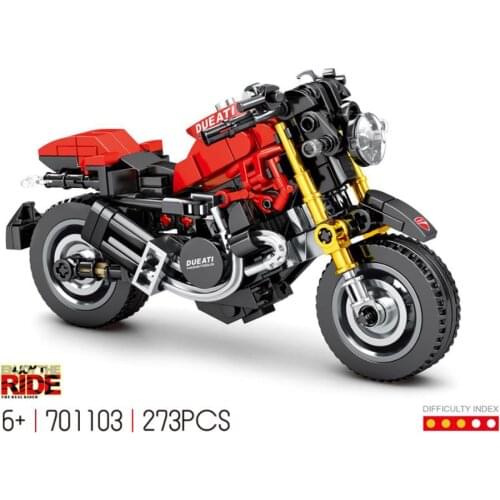 Technical building block Ducati 1200 motorcycle model vehicle steam assembly bricks educational toys collection for gifts