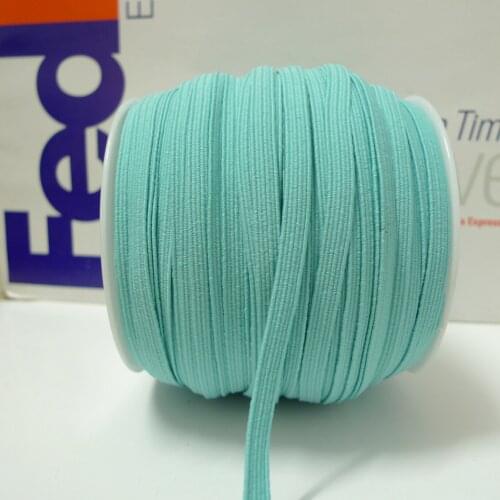 50 Meters 1/4'' 6mm #3 Turquoise Color Skinny Notebook Elastic Bands