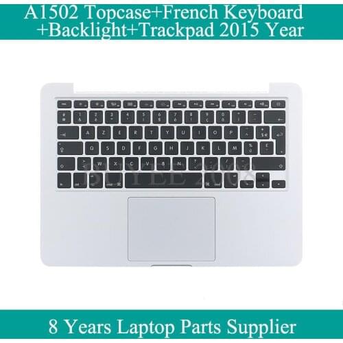 Top Case A1502 FR Keyboard 2015 Year For Macbook Pro French A1502 Keyboard Backlight Topcase Trackpad Touchpad Tested ok