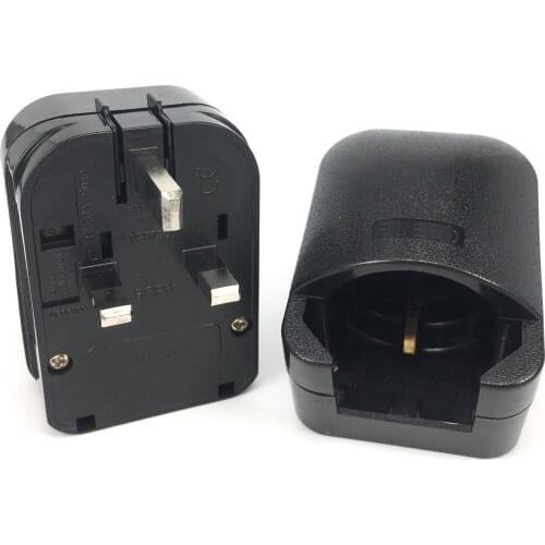 Universal 13A 250V HK Singapore Malaysia United Kingdom power cord online cable converter connector EU to UK adapter fused plug
