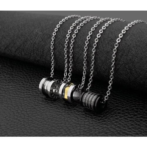 Titanium steel jewelry stainless steel fashion digital ring spring men and women pendant titanium steel necklace