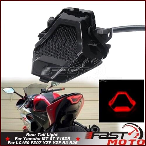 Rear Lamp Motorcycle Driving Brake Turn Signal Tail Light Running LED Taillight For Yamaha MT07 Y15ZR LC150 FZ07 YZF R3 R25