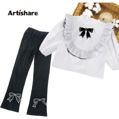 Teen Girls Clothing Blouse + Pants Girls Clothing Casual Style Tracksuit Girl Spring Autumn Childrens Clothing 6 8 10 12 14