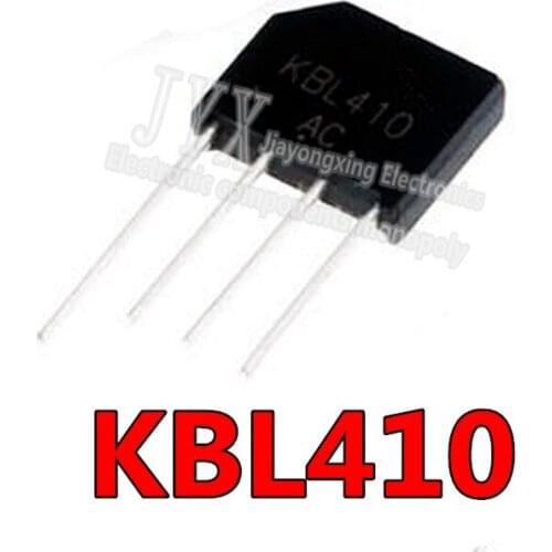 5PCS/Lot KBL410 KBL-410 4A 1000V Single Phases Diode Rectifier Bridge Wholesale ZIP-4