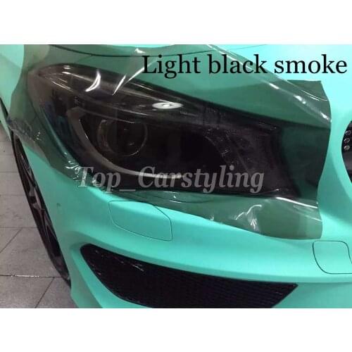 1 Roll / Lot Light Black Headlight tint film rear car lights tinting Tail lights Light smoked tint size 0.3x10m/Roll PROTWRAPS