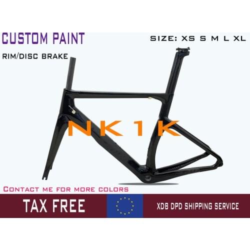 Top Cipollini NK1K T1100 3K weave carbon bike frame racing carbon road frame bike V rim brake or Disc disk brake bicycle