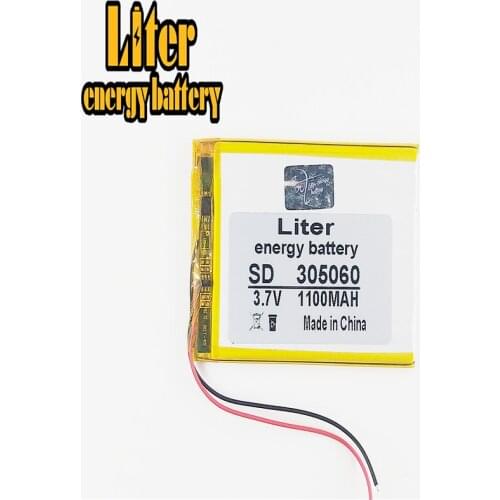 305060 3.7V 1100mAh polymer rechargeable battery for 305060 PLUG MP3 MP4 MP5 GPS Lithium polymer battery