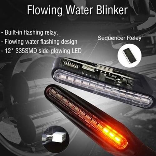 4PCS Universal LED Motorcycle Turn Signal 12v IP68 Waterproof Sequential Amber Flasher Indicator Blinker Rear Lights Accessories