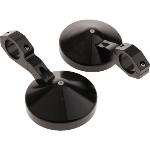 5" On Round Side Rear View Mirrors For 1.75" Clamp For Polaris