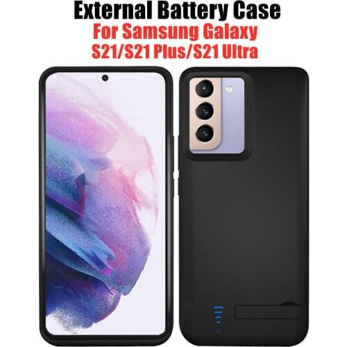 Battery Charger Cases For Samsung Galaxy S21 Plus S21 Ultra 5G Powerbank Case Extenal Silicone Battery Power Bank Charging Cover