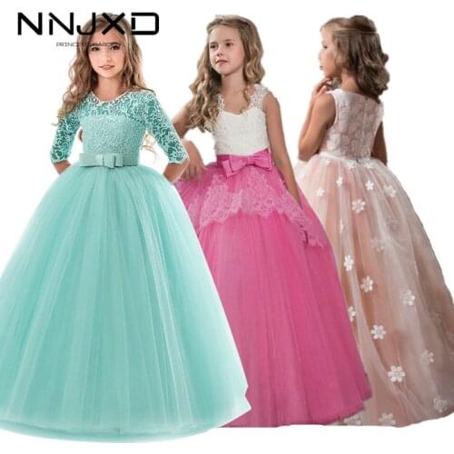Elegent Flower Long Prom Gowns Teenagers Dresses For Girl Children Party Clothing Kids Evening Formal Dress Bridesmaid Wedding