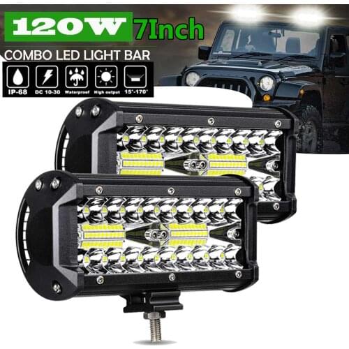 7 Inch Offroad LED Light Bar Combo Beam Spotlight LED Work Light For Truck Tractor UAZ ATV SUV 4x4 Auto Headlight Fog Light 12V