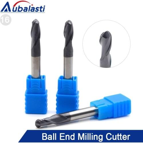 HRC45 2 Flutes Ball Nose End Mill Milling Cutter CNC Router Bits Tools CNC Milling Cutter Bits for Metal Cutting
