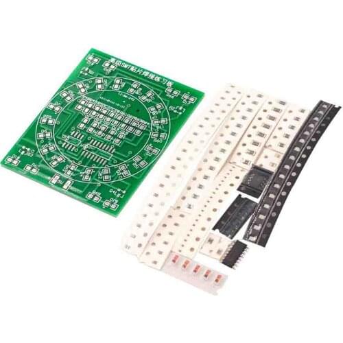 SMD Component Soldering Practice Board CD4017+NE55 Water Light Kit Skill Training Welding Practice Board Training Kit