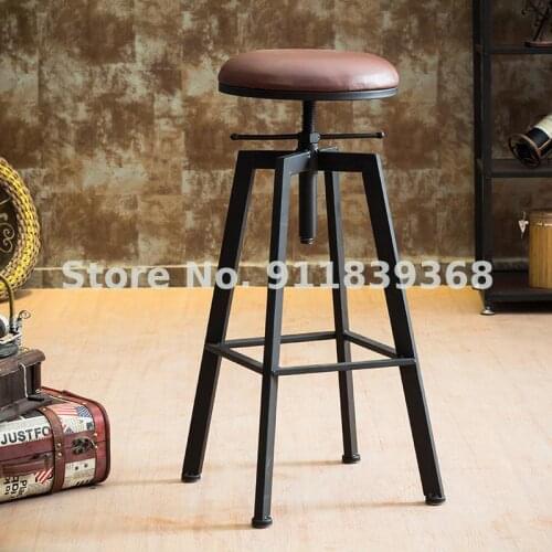 Iron Bar Chair, Bar Lift Chair, American Front Desk High Stool, Rotary High Chair, Tea Shop Chair