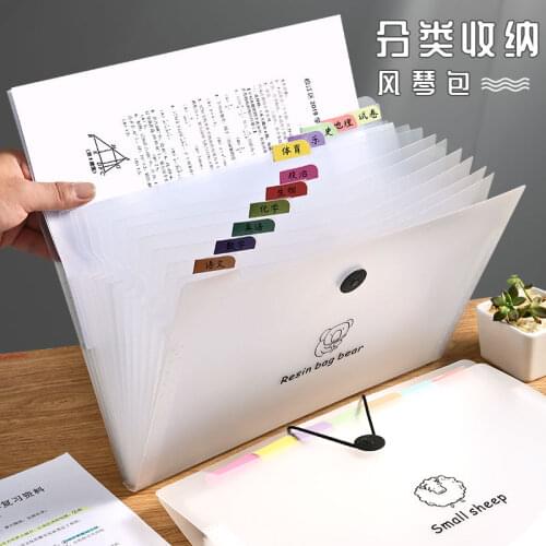A4 Multi-layer Folder Large-capacity File Storage Classification Bag Multi-function Bill Organ Bag Office Stationery