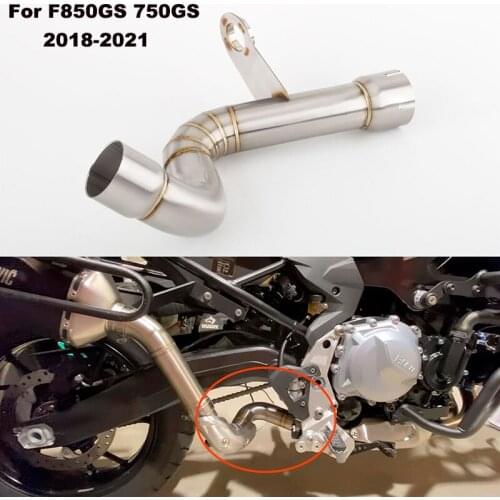 Exhaust Modified Stainless Steel Middle Link Pipe Catalyst Delete Pipe For BMW F750GS F850GS F 850 GS 2018 2019 2020 2021