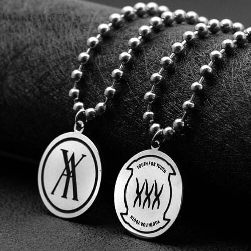 Fashion simple net red necklace personality trendy stainless steel retro necklace hot sale