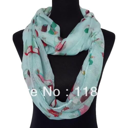 Fashion Toucan Bird Animal Print Ladies Winter Spring Scarf Infinity Loop Scarves, Free Shipping