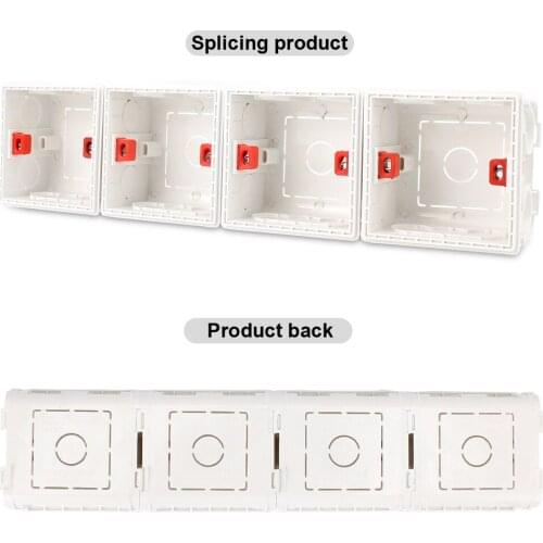 Mounting Cassette Boxes 50mm Depth Switch Socket Junction Box 86 Type Wall-mounted Adjustable Concealed Internal