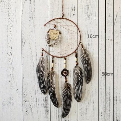 New Scandinavian Style Owl Handmade Hanging Decorations Dreamcatcher Interior Decoration Ornaments Room Pendant Filter Monternet