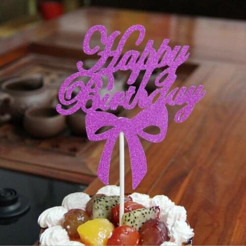 Happy Birthday Cupcake Topper Personalized Baking Dessert Cake Topper kids Baby Shower Cake Top Flag Decorations Supplies