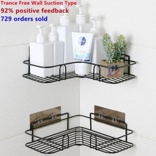 Bathroom Shelf Shower Shampoo Soap Organizer Triangle Cosmetic Punch Free Adhesive Wall Mounts Storage Rack for Kitchen Toilet