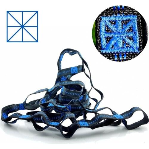 Adjustable Tree Hanging Hammock Straps Climbing Rope Aerial Yoga Hammock Belt 12kn