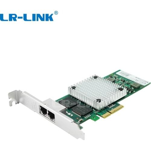 LR-LINK 9712HT Dual Port Gigabit Ethernet Lan Card PCI-Express Network Card RJ45 adapter 10/100/1000Mb Intel I350-T2 Compatible