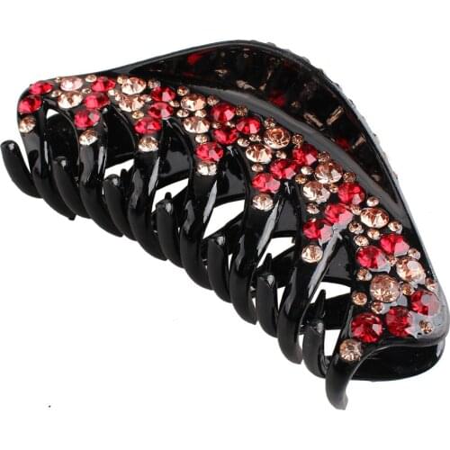 Rhinestone Colorful Big Hair Claw Elegant Women Crystal Hair Clip Ladies Fashion Shining Crab Hair Accessories Multi-Colors