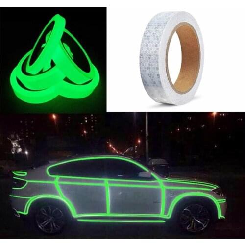 Reflective Various Sizes 1m Motorcycle Helmet Car Fluorescent Adhesive Emergency Lines Luminous Tape