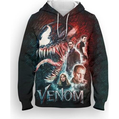 Venom 3D Print Sweatshirt Male Fashion Spring Autumn Cool Children Hoodies Long Sleeve Oversized Men Women Clothing