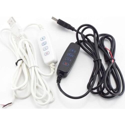3 pin DC 5V LED Dimmer extension cable USB Port Power Supply Line Dimming wire light control Switch Adapter For LED lamp Bulb p1