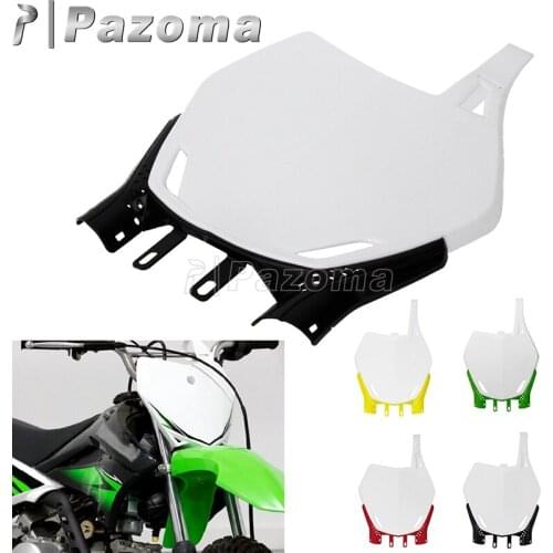 Universal Motorcycle Off Road Enduro Motocross Plastic Front Name Number Plate For Honda Kawasaki Yamaha Suzuki 7 Color